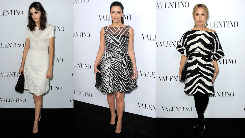 Illustration for article titled Valentino Party Fashion Was Black, White, and Red All Over